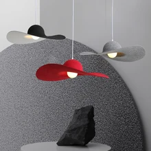 

2021 Modern Led Pendant Lights For Dining Room Vertigo Lamp LED E27 Hat Light Kitchen Pendant Lamps Color Fabric Light fixture