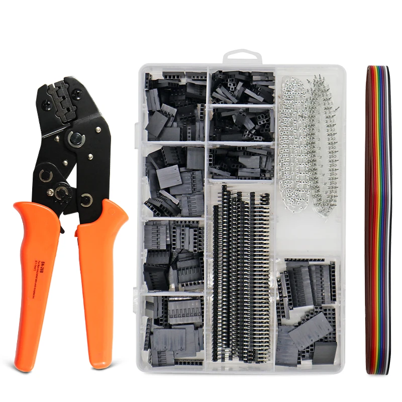 

1550Pcs dupont crimping tool plier terminal crimper wire JST hand tool set Multifunctional tools for electrical cable SN-28B