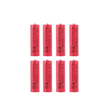 

8pc a lot Ni-MH 3000mAh AA Batteries 1.2V AA Rechargeable Battery NI-MH Neutral battery for Flashlight/Camera