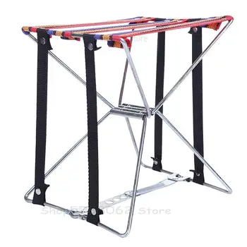 

Factory direct sale Stainless steel outdoor folding chair, fishing stool, metal folding chair and horse folding stool.