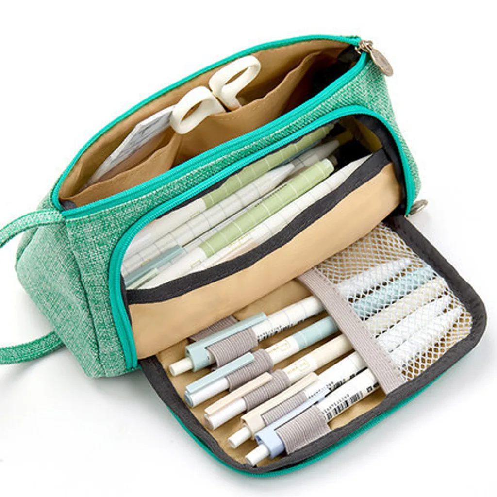 Корейский кавайный пенал милый школьный чехол для карандашей большая сумка для ручек многофункциональные Канцтовары коробка поставки косметическая коробка Gif# E2