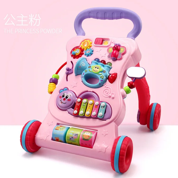 

Baby Walker Infant Anti-Falling Multi-functional with Music Trolley Learn Standing Infant Baby Walker Toy