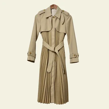 

Women Trench 2020 Spring and Summer New Lapel Lace-up Windbreaker Jacket Women