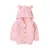 Коллекция года, осенне-зимняя одежда для малышей Однотонный свитер с капюшоном для новорожденных мальчиков и девочек Шерстяная трикотажная куртка в клетку с объемным рисунком детская верхняя одежда на возраст от 0 до 24 месяцев - Color: Pink