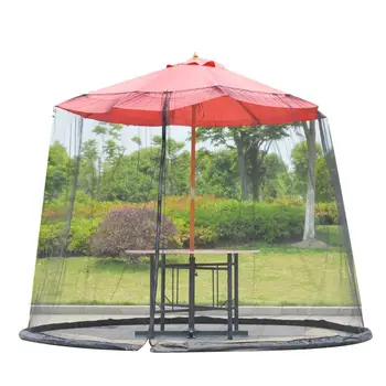 

Umbrella Cover Circular Patio Umbrella Mosquito Netting Mesh Screen With Zipper Patio Tables Picnic Net Cover Outdoor Courtyard