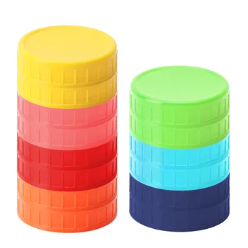 

Leakproof Plastic Lid Food Grade Storage Caps for Mason Cannings 70/86mm Wide Mouth Mason Jars Screw Lids Drinking Bottle Covers
