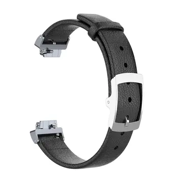 

Genuine Leather Replacement Strap for Fitbit Alta/Alta HR Tracker wrist bracelet watchstrap Black watch band