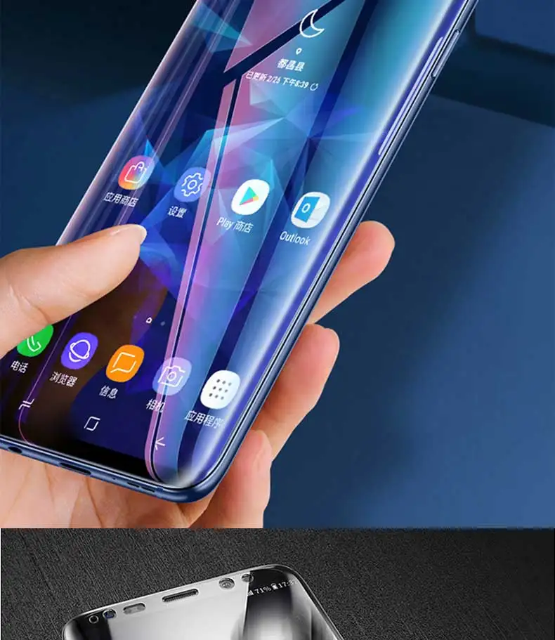 100D Гидрогелевая пленка для samsung Galaxy S8 S9 Plus S10E Note 8 9 10 S10 Plus Защитная мягкая защитная пленка не стекло