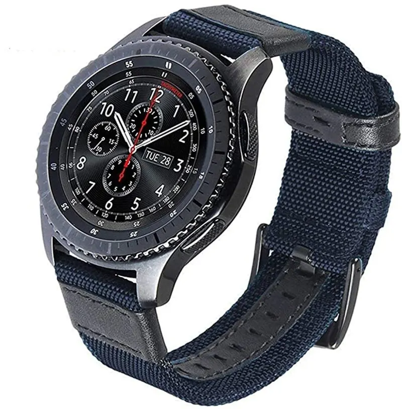 Для Samsung Gear S3 S2 Frontier /Classic galaxy watch 46 42 мм Active 2 44 40 нейлоновый спортивный ремешок