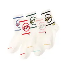 Женские однотонные белые хлопковые короткие носки с буквенным принтом, в полоску, с манжетами, спортивные носки для девочек, белые короткие зимние носки, 5 пар/лот