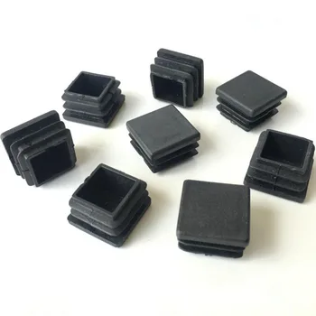 

40pcs Black Plastic Blanking End Caps Square Pipe Tube Cap Insert Plugs Bung For Furniture Tables Chairs Protector