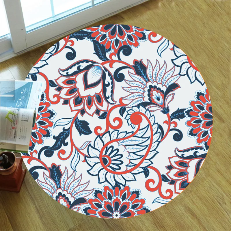 Vintage flowers carpet Square Anti-Skid Area Floor Mat 3D Rug Non-slip Dining Room Living Soft Bedroom Carpet 03 | Дом и сад