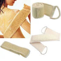 Exfoliating Loofah Back Scrubber For Shower Natural Long Handle Loofah Back Strap Washer Sponge Spa Body Skin Brush CleaningTool 1