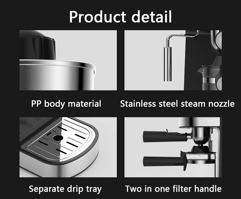 DMWD 240ML Household Espresso Coffee Machine Mini Coffee Maker Cappuccino Milk Frothers Milk