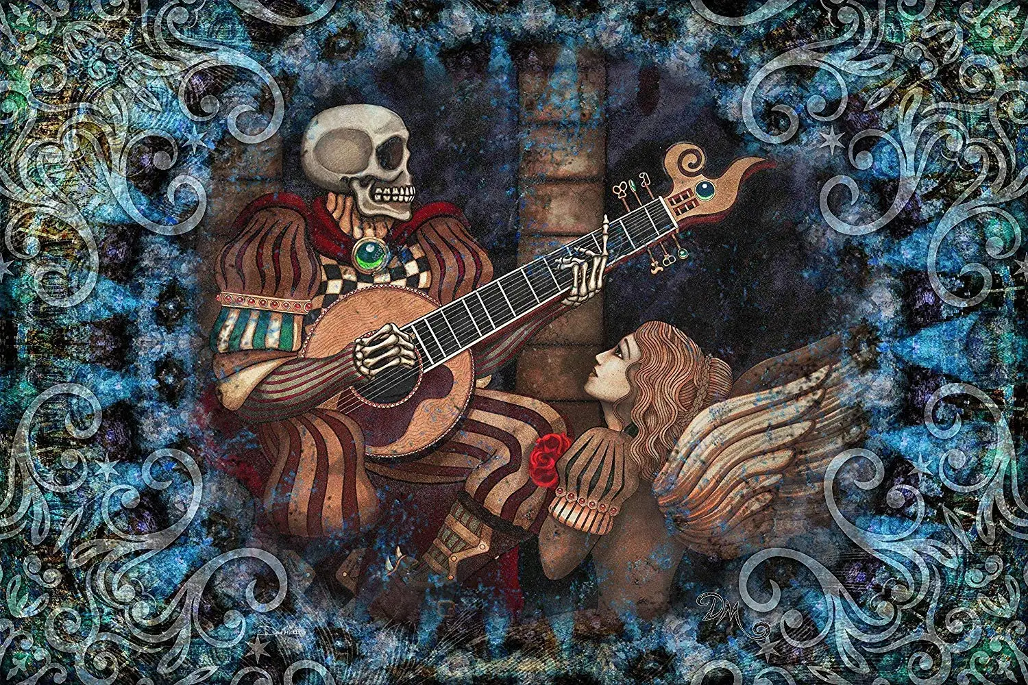 

Eternal Love Skeleton 3D Tapestry by Dan Morris