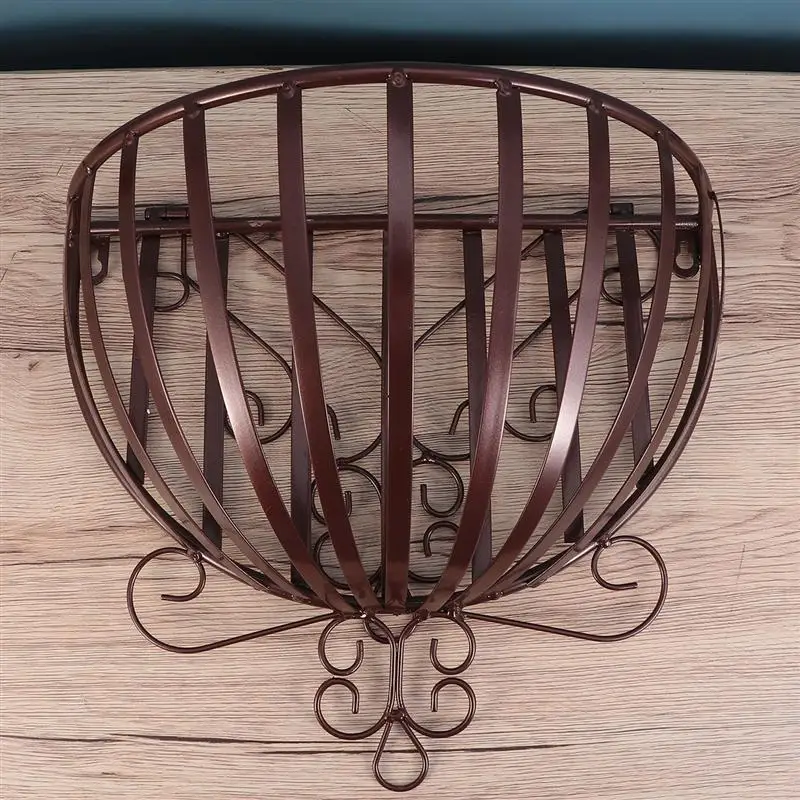 1 Pc Flowerpot Holder European Style Semicircular Wall Mounted Planter Rack Plant Pot Basket For Home Balcony Garden