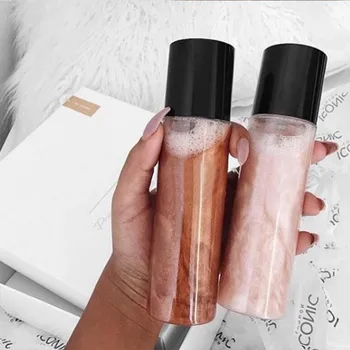 

60ml Face Body Gold Purple Highlighter Liquid Setting Spray Brighten Makeup Waterproof High Gloss Spray