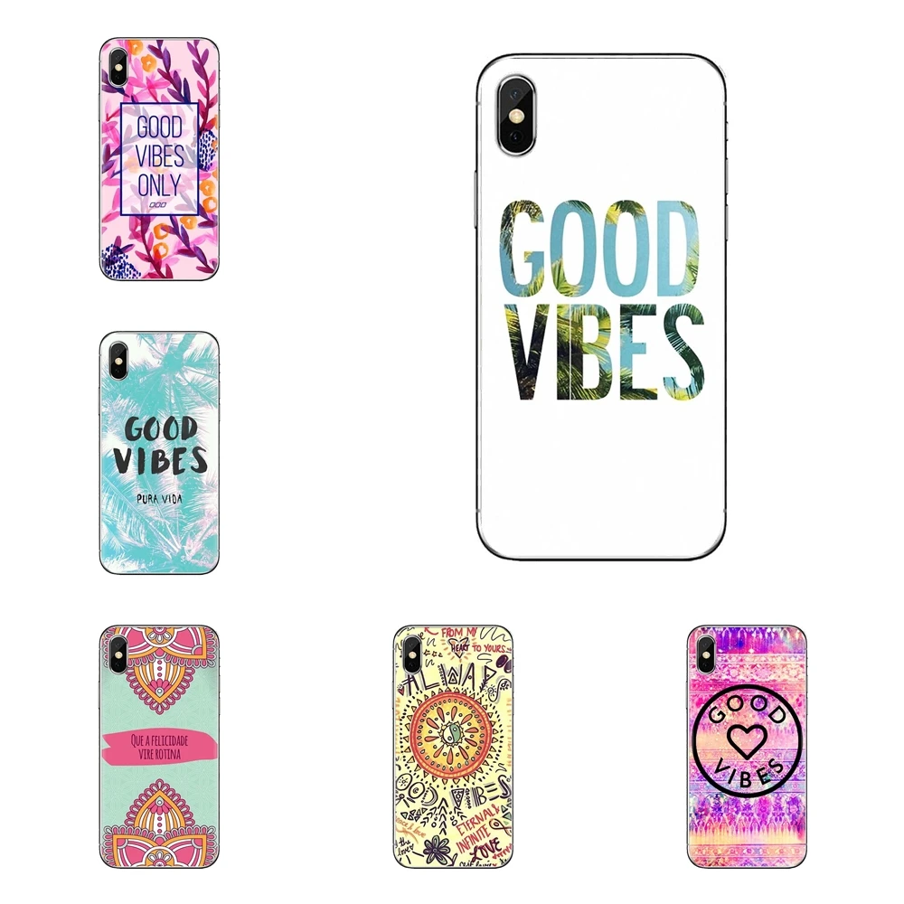 Цитаты good vibes прозрачный мягкий чехол Чехлы для Huawei NOVA 2 3 2i 3i Y6 Y7 Y9