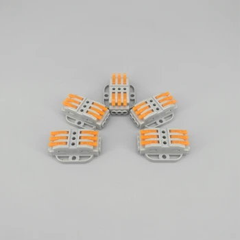

10Pcs KV223 3Pin Docking Fast Universal Compact Connectors Wiring Conductor Push-in Terminal Block LED Connector