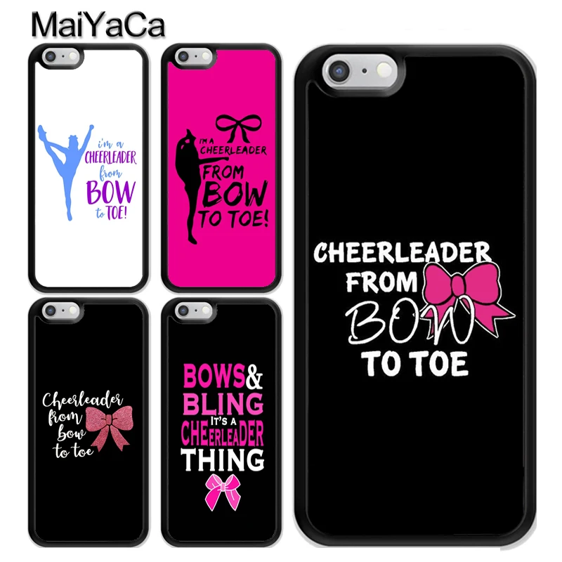 

MaiYaCa Cheers Cheerleader Bow To Toe TPU Plastic Phone Case For iPhone X XR XS MAX 6 6s 7 8 Plus 5 5s SE Back Cover Coque