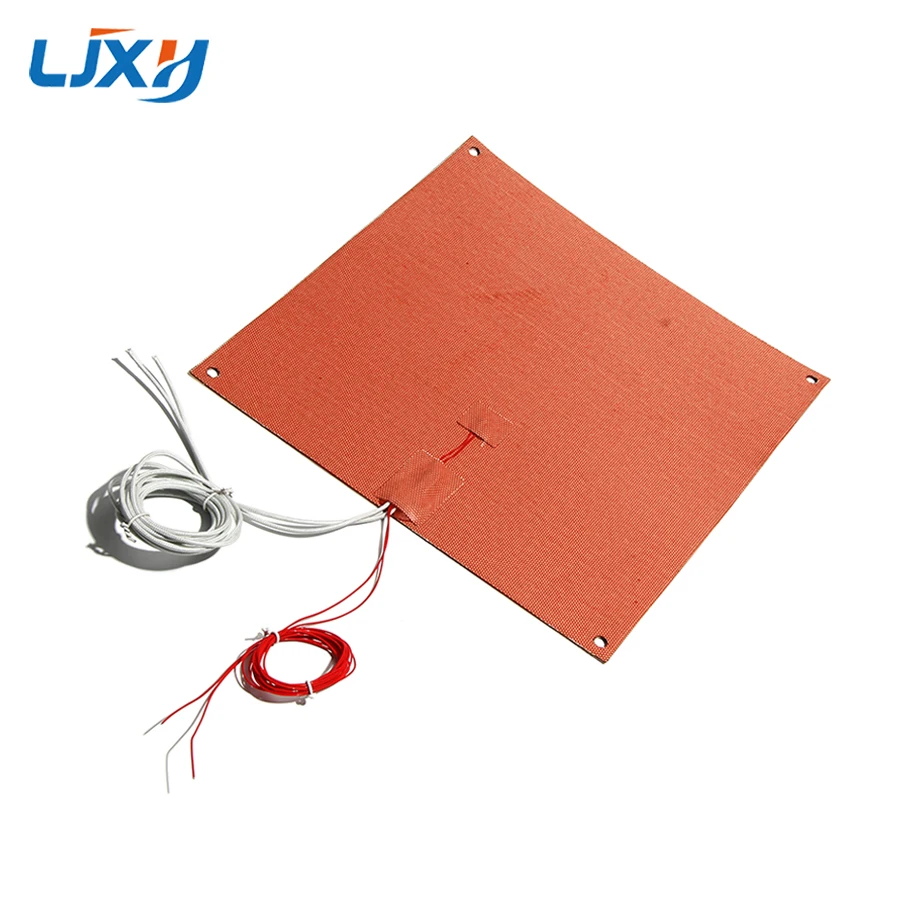 

LJXH 300mm NTC 100K Thermistor 3D Printer Heater Polyimide Film Insulation Silicone Rubber Heating Plate with Holes