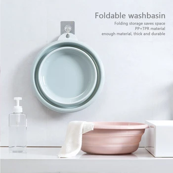 

Plastic Basin Portable Portable Folding Washbasin Household Plastic Laundry Tub Travel Thickened Large Wash Basin