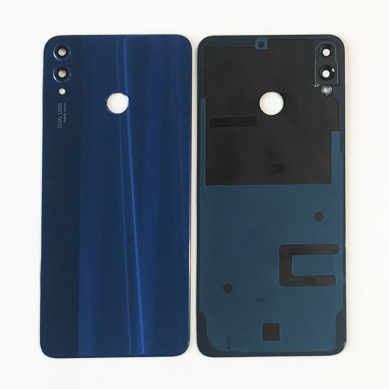 M&Sen для 6," huawei Honor 8X 3D стеклянная задняя крышка батарейного отсека Корпус+ стеклянный объектив+ рамка для камеры+ наклейка JSN-L2, JSN-L42 JSN
