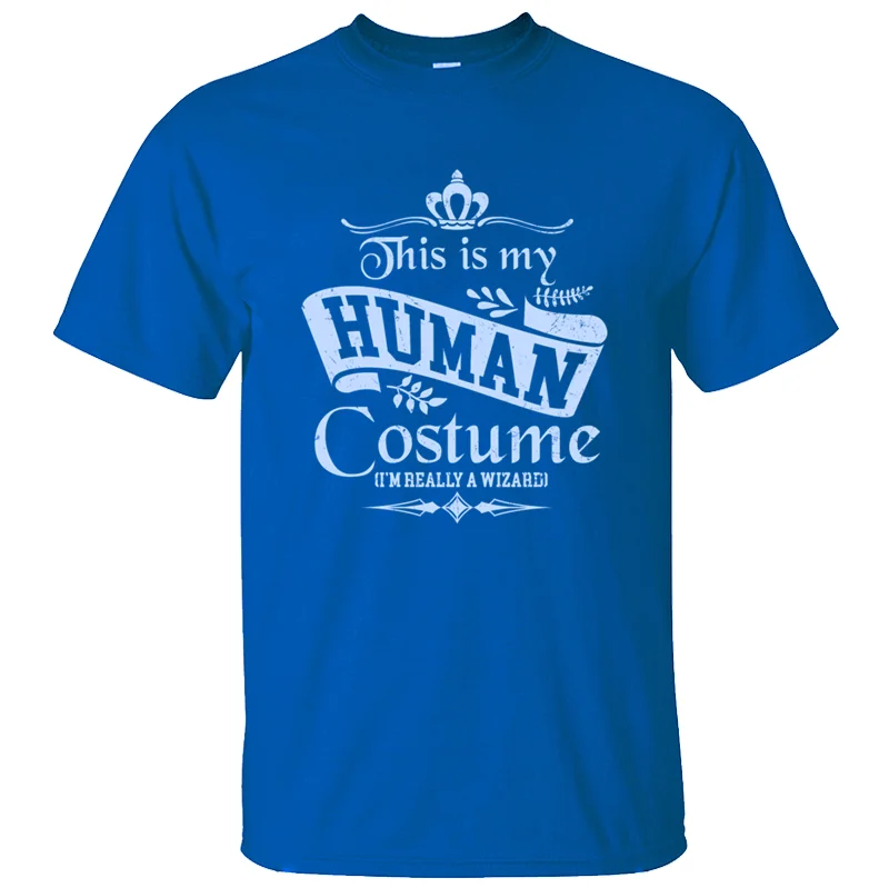 Классическая футболка для косплея с принтом this is my human costume humor, Мужская одежда, мужская футболка с круглым вырезом, свободная футболка