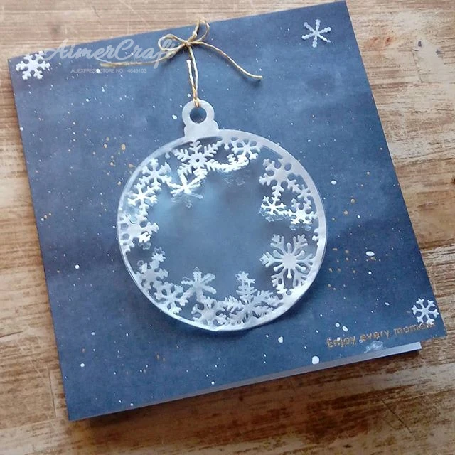 Снежный венок рамка металлические Вырубные штампы искусственное рельефное