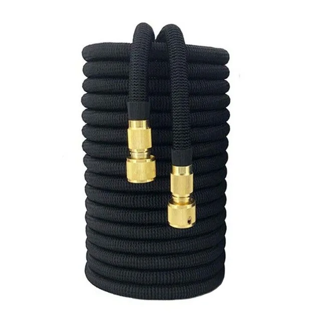 Direct Sales 16FT-100FT Telescopic Hose magic Hose Plastic flexible Car WashHose Metal Spray Gun Outdoor Watering The Lawn - Цвет: Black hose
