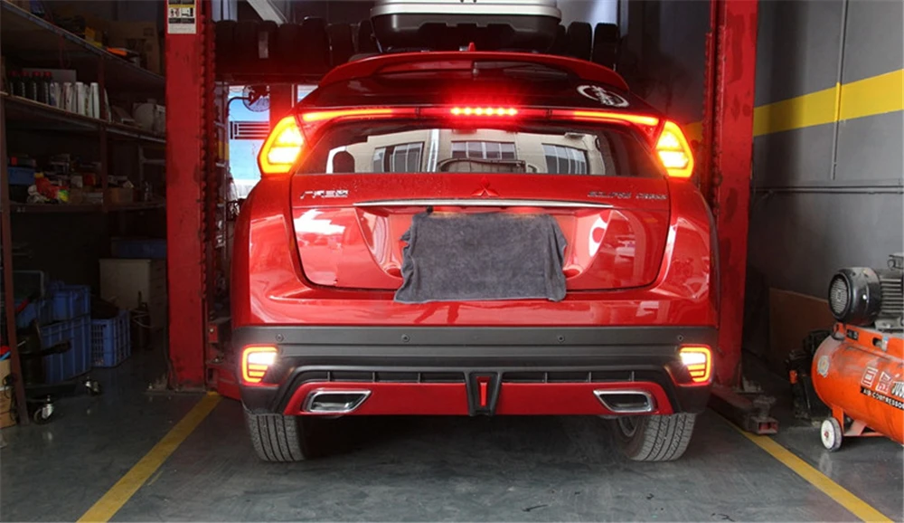 2 шт. для Mitsubishi Eclipse Cross Многофункциональный Светодиодный отражатель заднего бампера лампа тормоза+ сигнал поворота+ Обратный Свет