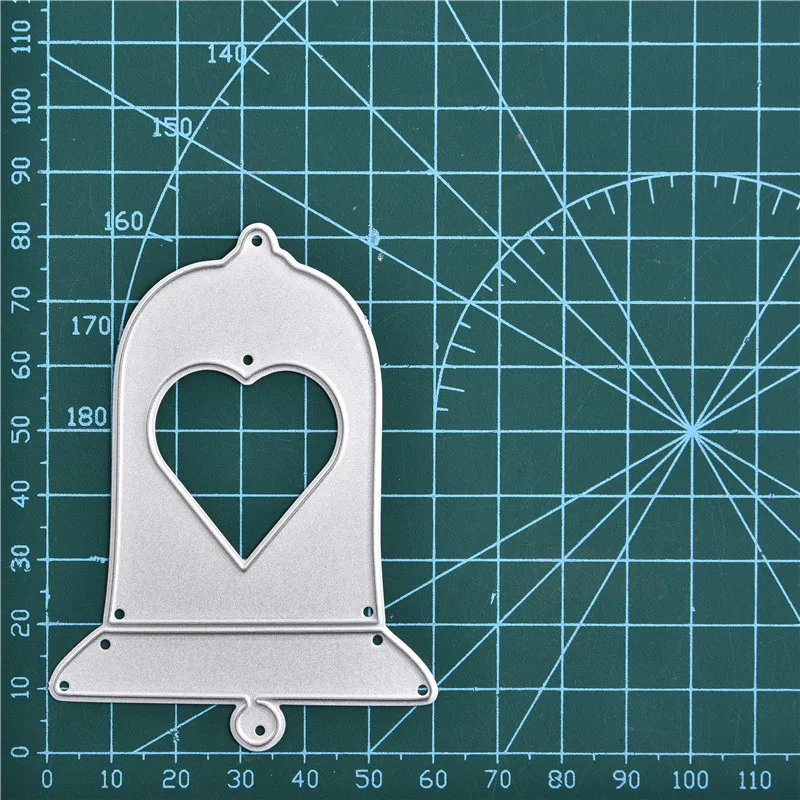 

Naifumodo Bell with Heart Metal Cutting Dies Stencils for DIY Scrapbooking Photo Album Decorative Embossing Crafts Die Cut
