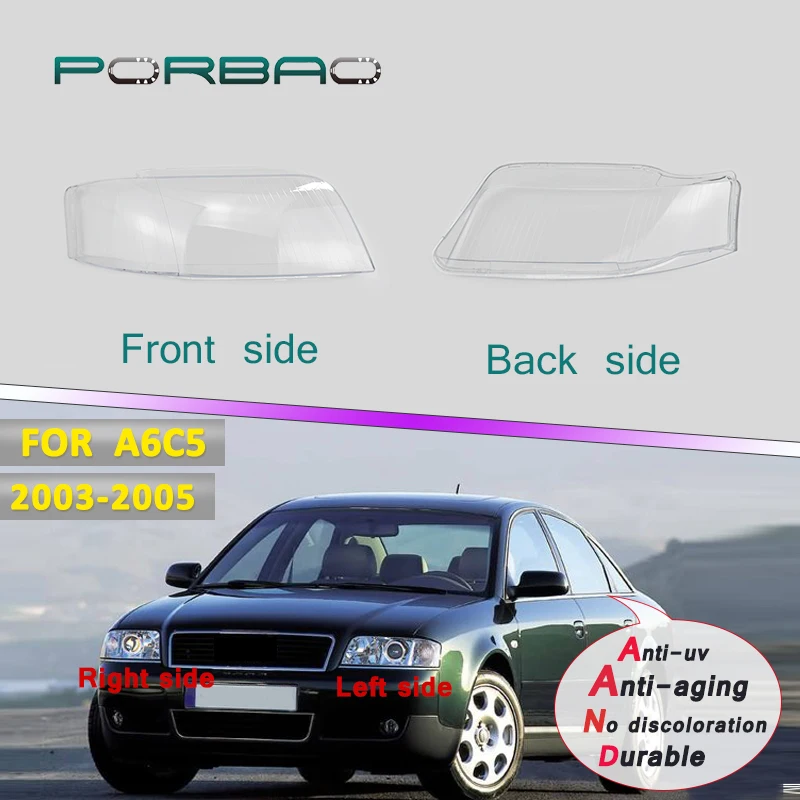 Headlight lens cover for A6C5 4Doors Headlamp Clear shell 03-05 front Transparent Cover Replacement DIY | Автомобили и мотоциклы