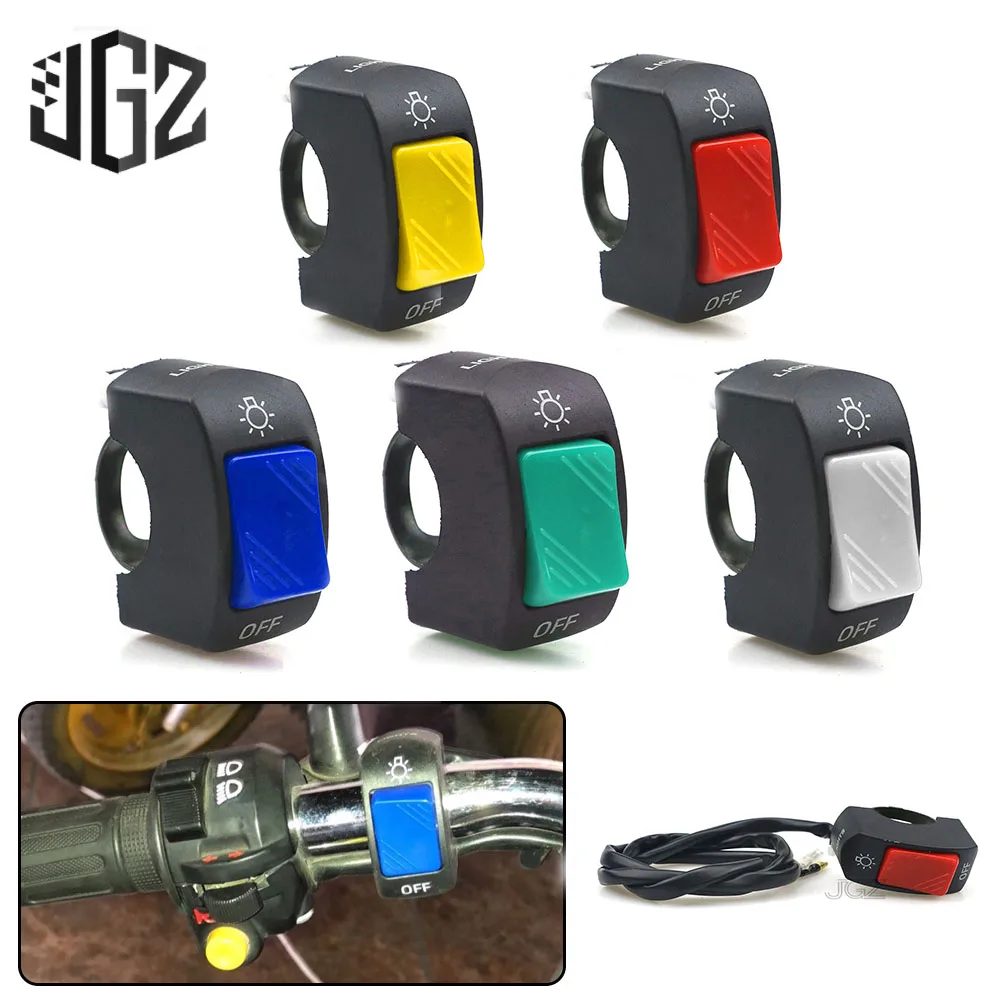 Interruttore On-Off Per Moto Da 22Mm Interruttori Per Manubrio A Pulsante 12V Atv Parti Del Connettore Proiettile Per Moto Scooter Elettronico Per Bic