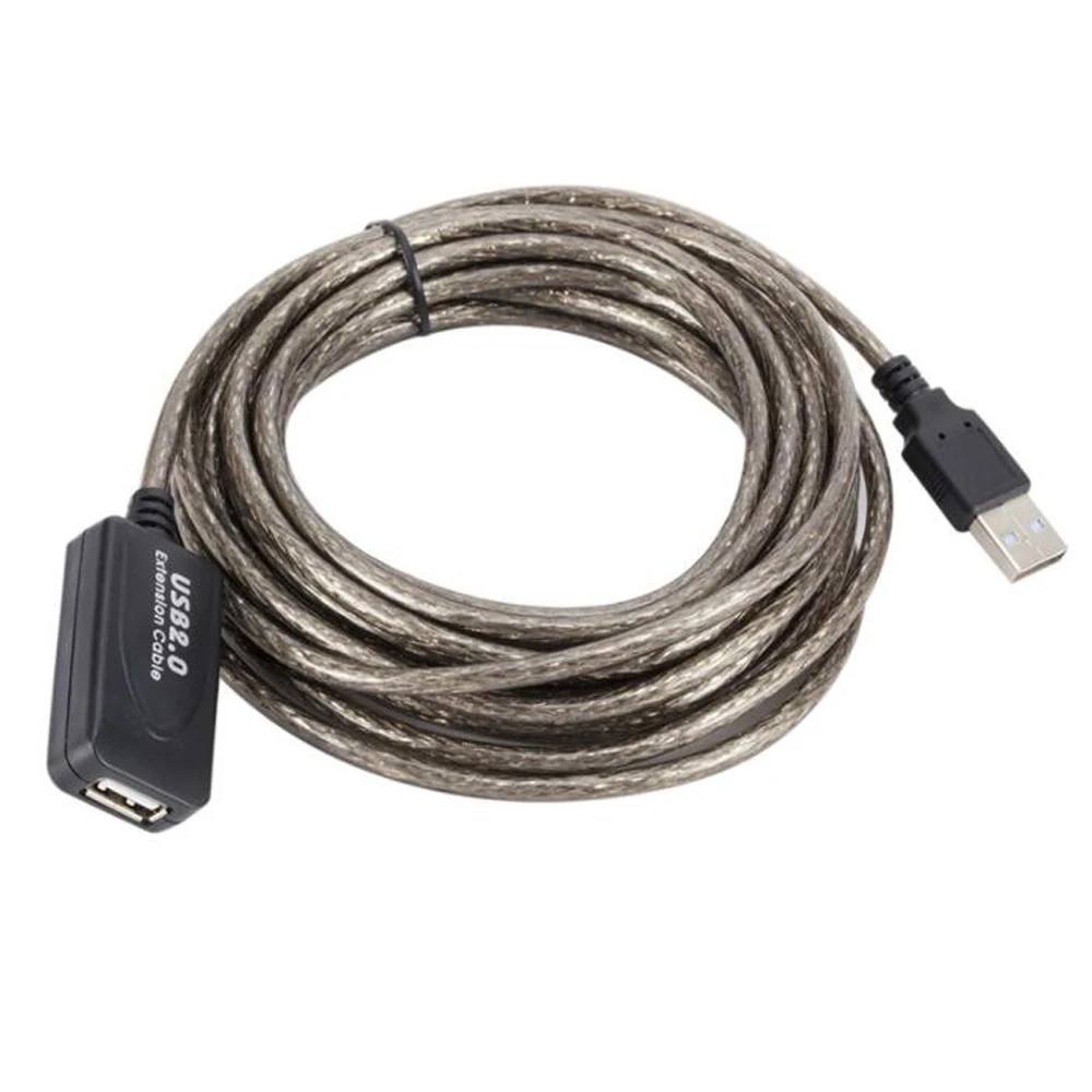 3M 5M 10M 15M 20M 25M 30M USB 2.0 연장 케이블 남성-여성 활성 리피터 무선 네트워크 카드 확장기 USB 어댑터 코드