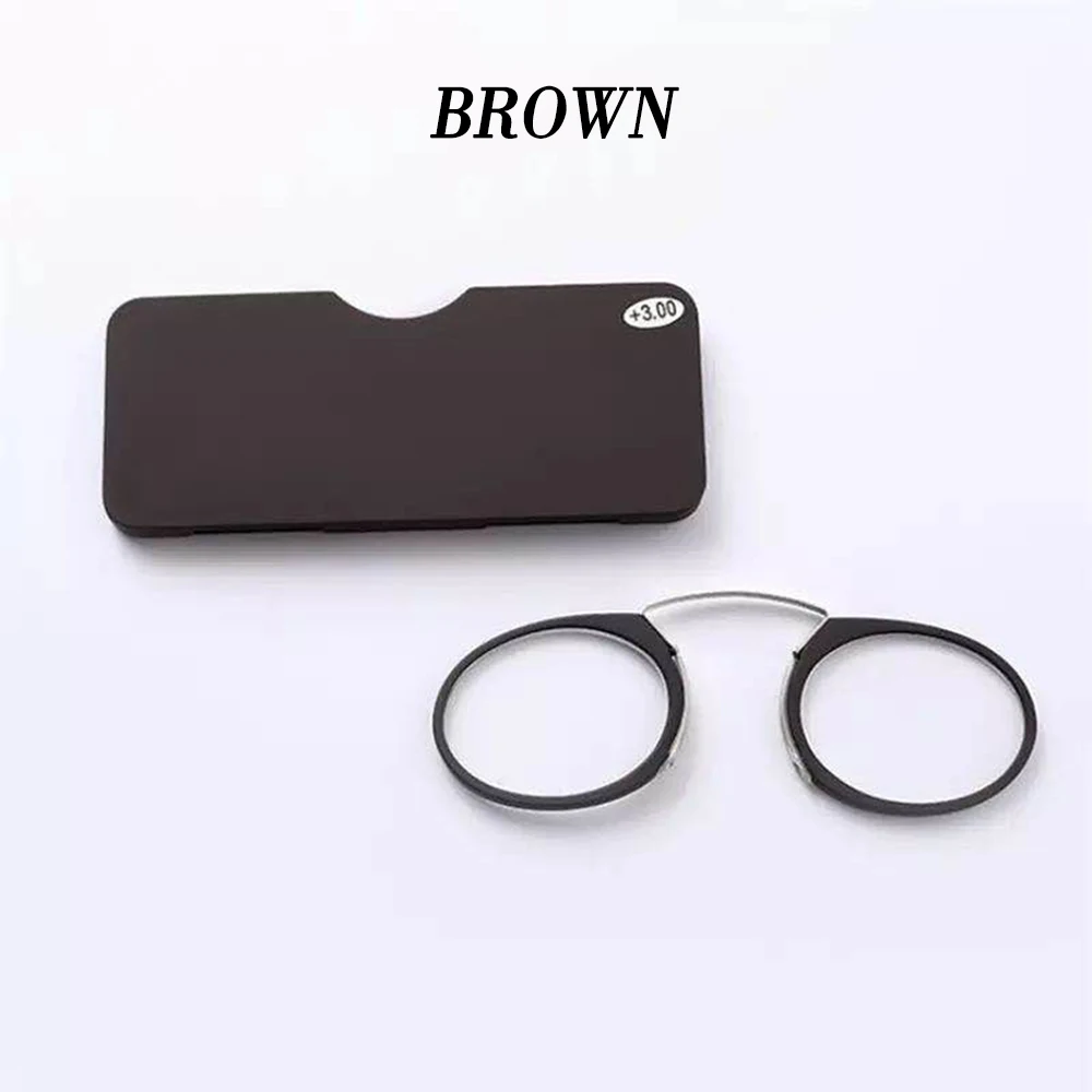 Kann Blume Mini Nase Clip Lesebrille Tragbaren Brieftasche Rezept Brillen Männer & Frauen Ohne Koteletten Pince-nez Mit fall + 1 – Detail 9