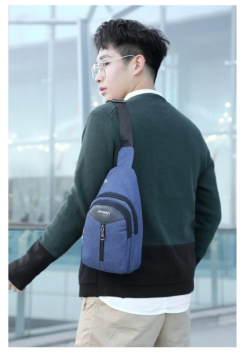 New Style Men Chest Pack Men's Backpack Korean-style Casual Men And Women Chest Shoulder Bag Outdoor Sports Riding Single-should