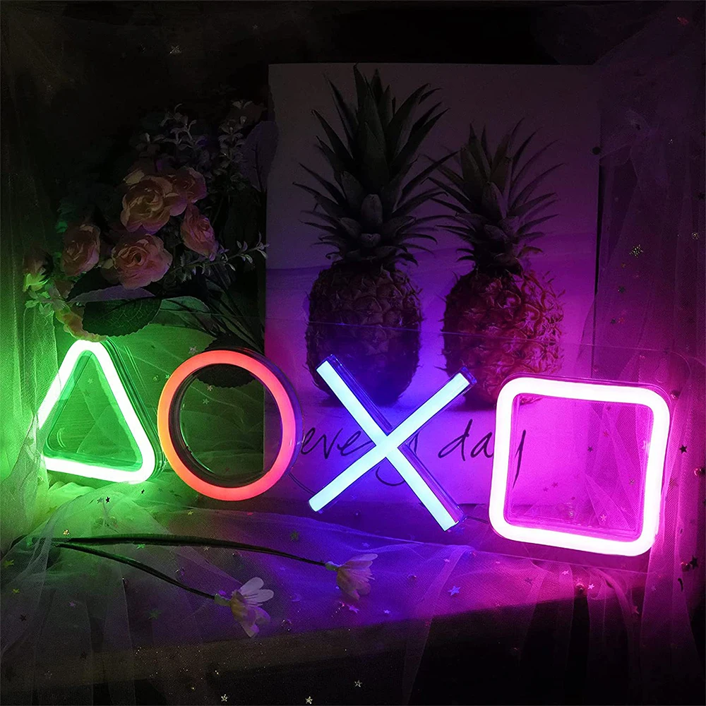 Game LED Neon Lights Signs Gaming Icon Lamp Atmosphere Light KTV Ornament Bar Decorative Room Decor 3D Neon Night Light Gift