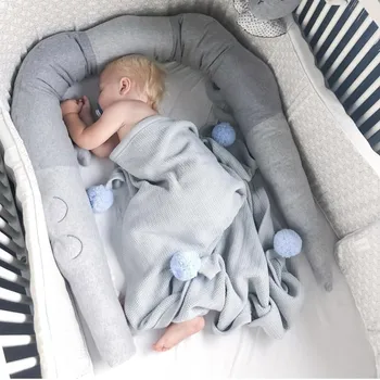 

Baby Safe Bed Bumper Soothing Crocodile Doll Pillow Playpen Plush Baby Crib Protector Infant Knot Pillow Room Decoration