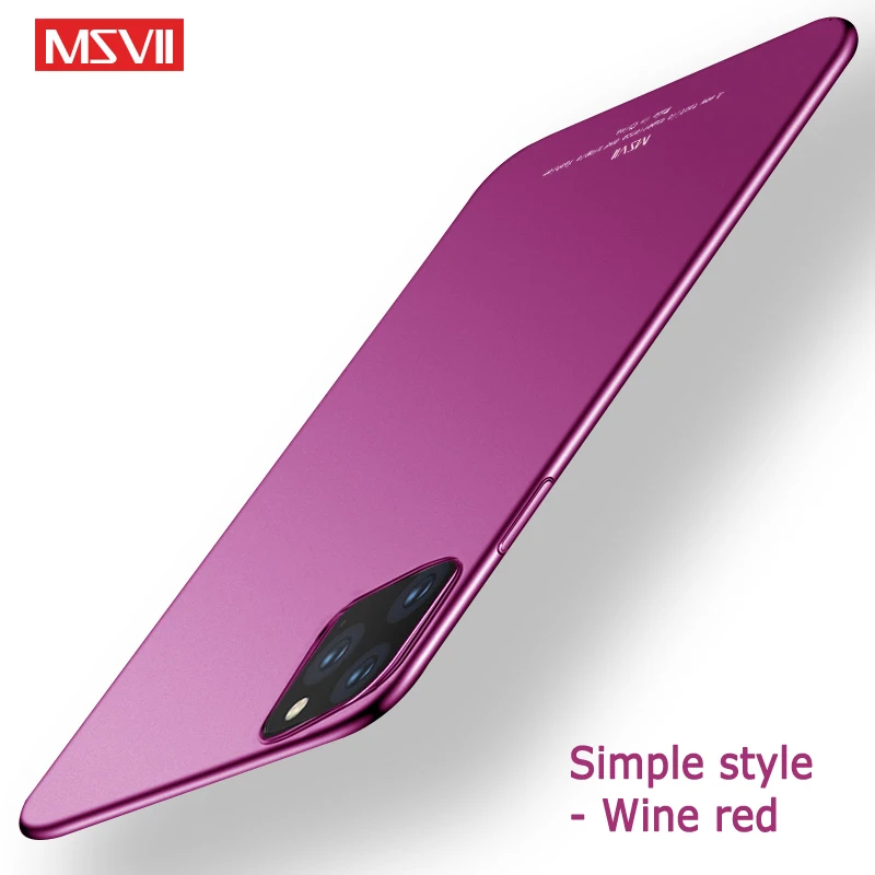 Чехол Msvii для iPhone 11 чехол ультра тонкий матовый чехол для Apple iPhone 11 Pro Чехол тонкий чехол для iPhone 11 Pro Max чехол 11 Pro - Цвет: Simple Wine Red
