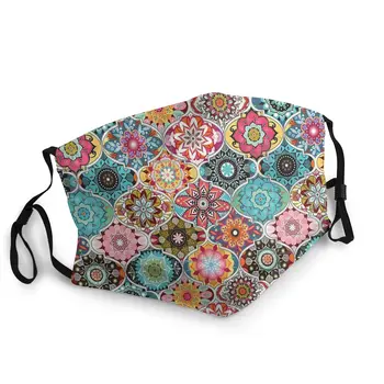 

Bohemian Summer Unisex Reusable Face Mouth Mask Pattern Multicolored Flower Anti Haze Protection Cover Mouth Muffle