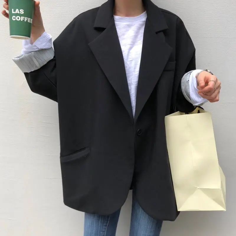 Women Autumn Winter Black Vintage Blazers Coat Female Jackets Blaser Feminino Chaqueta Mujer Plus Size Veste Femme