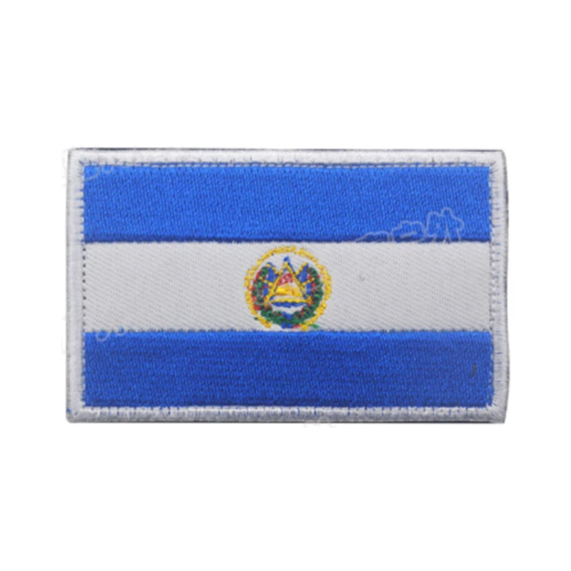 Вышитая нашивка с национальным флагом Сальвадора вышитые нашивки Военная
