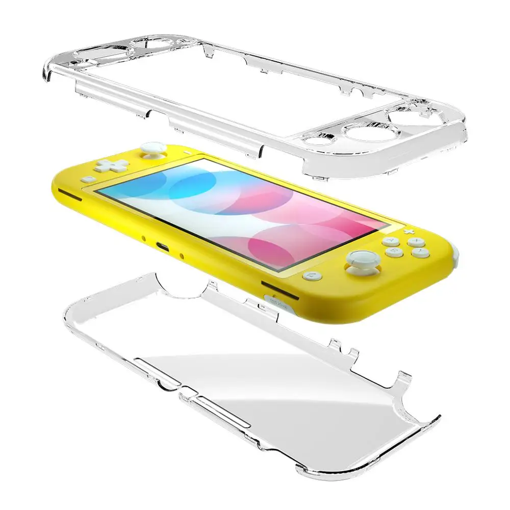 Защитный чехол для Nintendo Switch Lite жесткий прозрачный из поликарбоната с защитой от