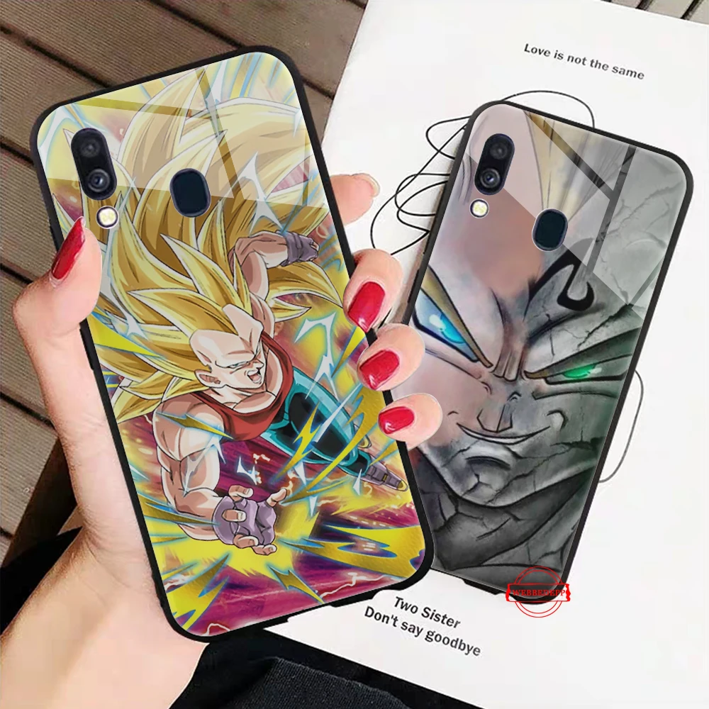 Majin Вегета Dragon шарообразный стеклянный чехол для samsung S7 край S8 S9 S10 плюс A10 A20 A30 A40 A50 A60 A70 Note 8, 9, 10