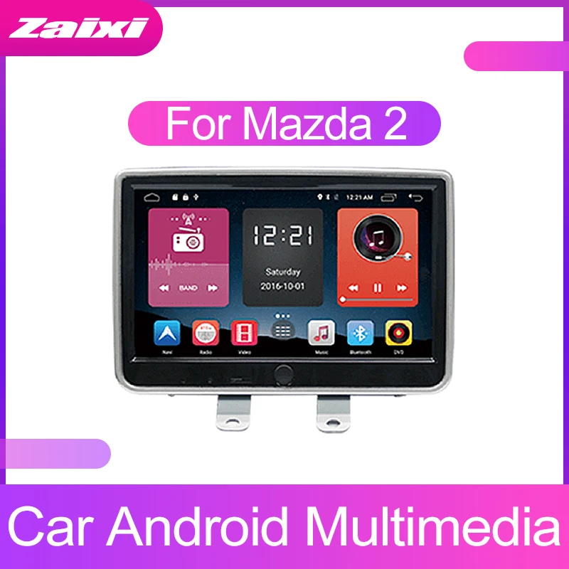 ZaiXi Android 2Din автомобильный MP5 мультимедийный видео плеер GPS автомобильный радиоприёмник Авто Радио стерео аудио для MAZDA 2