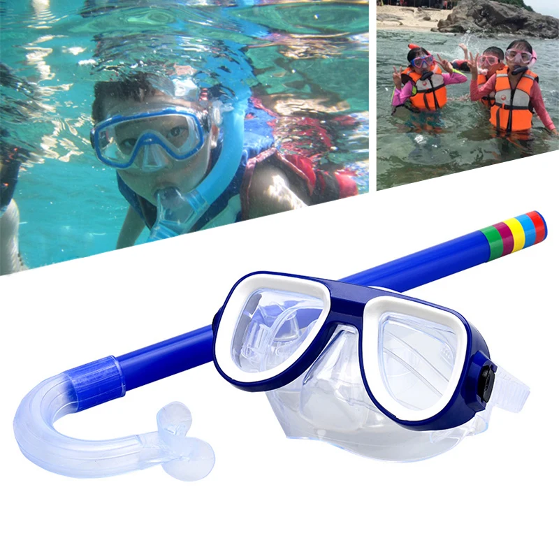 Детская безопасная маска для подводного плавания и подводного плавания, набор из ПВХ высокого качества, 4 цвета, набор для плавания, водные виды спорта для детей 3-8 лет