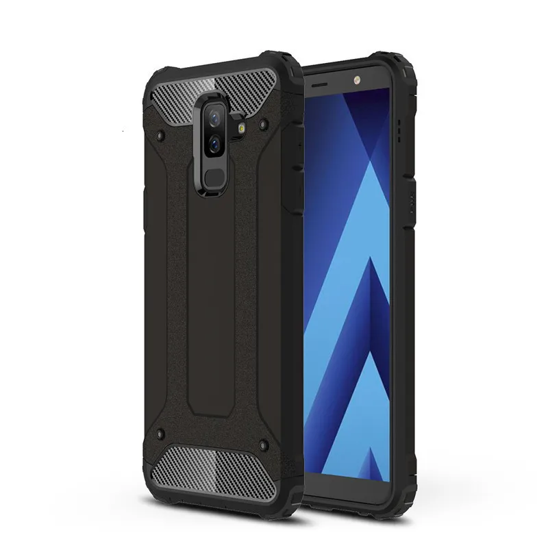 Black 100 шт. чехол для телефона для samsung J260 J3 J5 J7 J2 Core J4 Plus J6 Prime J8 для тяжелых условий эксплуатации противоударный защитный усиленный чехол - Цвет: Black