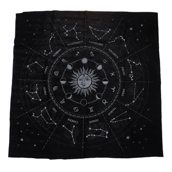 

12 Constellations Tarot Card Special Tablecloth Astrology Tarot Divination Cards Table Cloth Tarot Card Storage Bag Toy Home