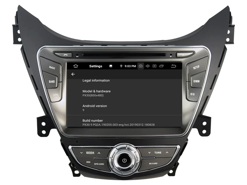 PX5 Octa(8)-Core Android 9,0 автомобильный dvd-плеер для HYUNDAI ELANTRA 2011 Автомобильный аудио gps Мультимедиа Навигация